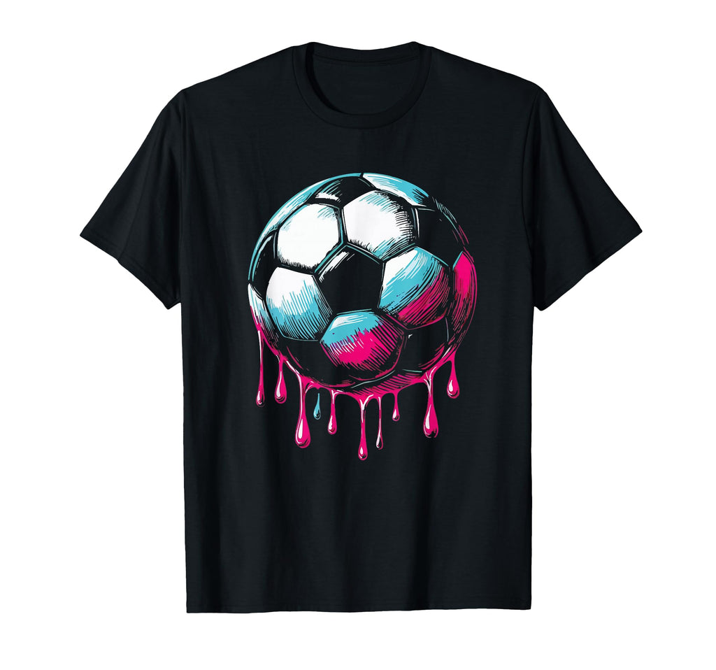 Soccer Ball Drip T-Shirt - Aesthetic Graphic Men Women