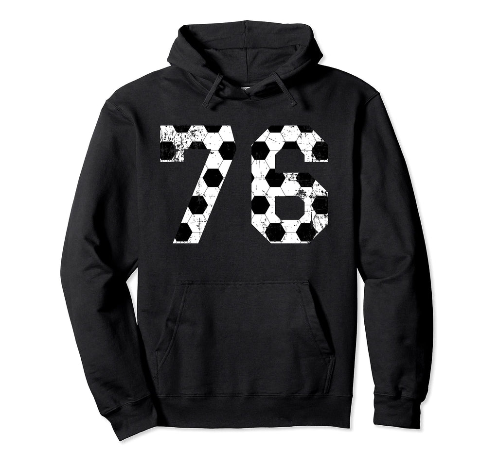 Soccer 76 Jersey Number Hoodie - Novelty Apparel Men Women