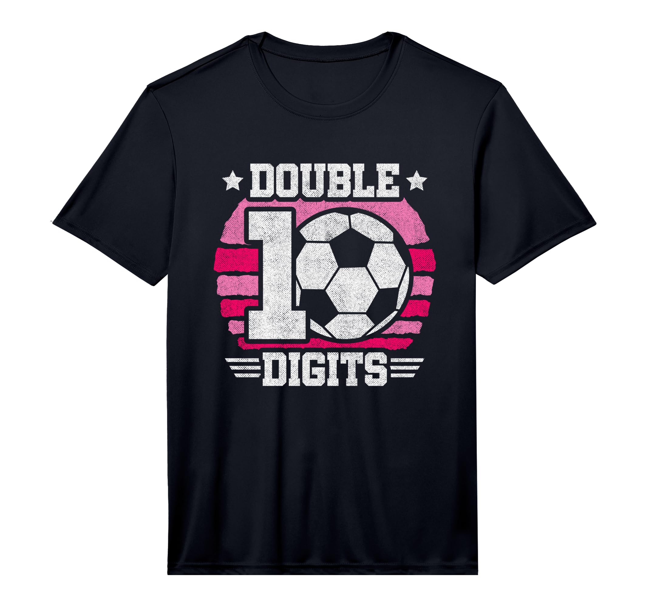 Soccer Birthday 10 Year Old Double T-Shirt - Novelty Apparel Men Women