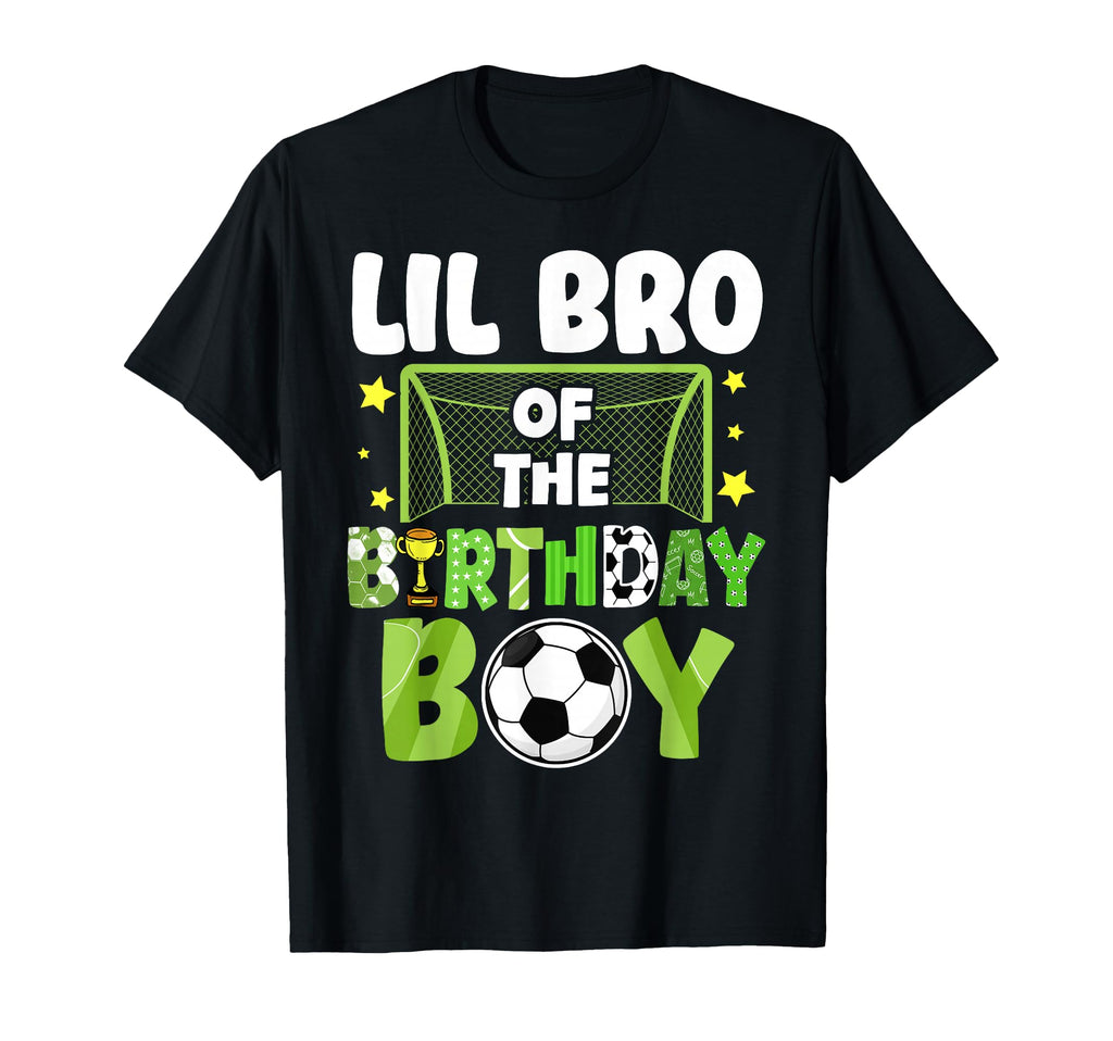 Soccer Lil Bro Birthday Party T-Shirt - Fun Novelty Design for Adults
