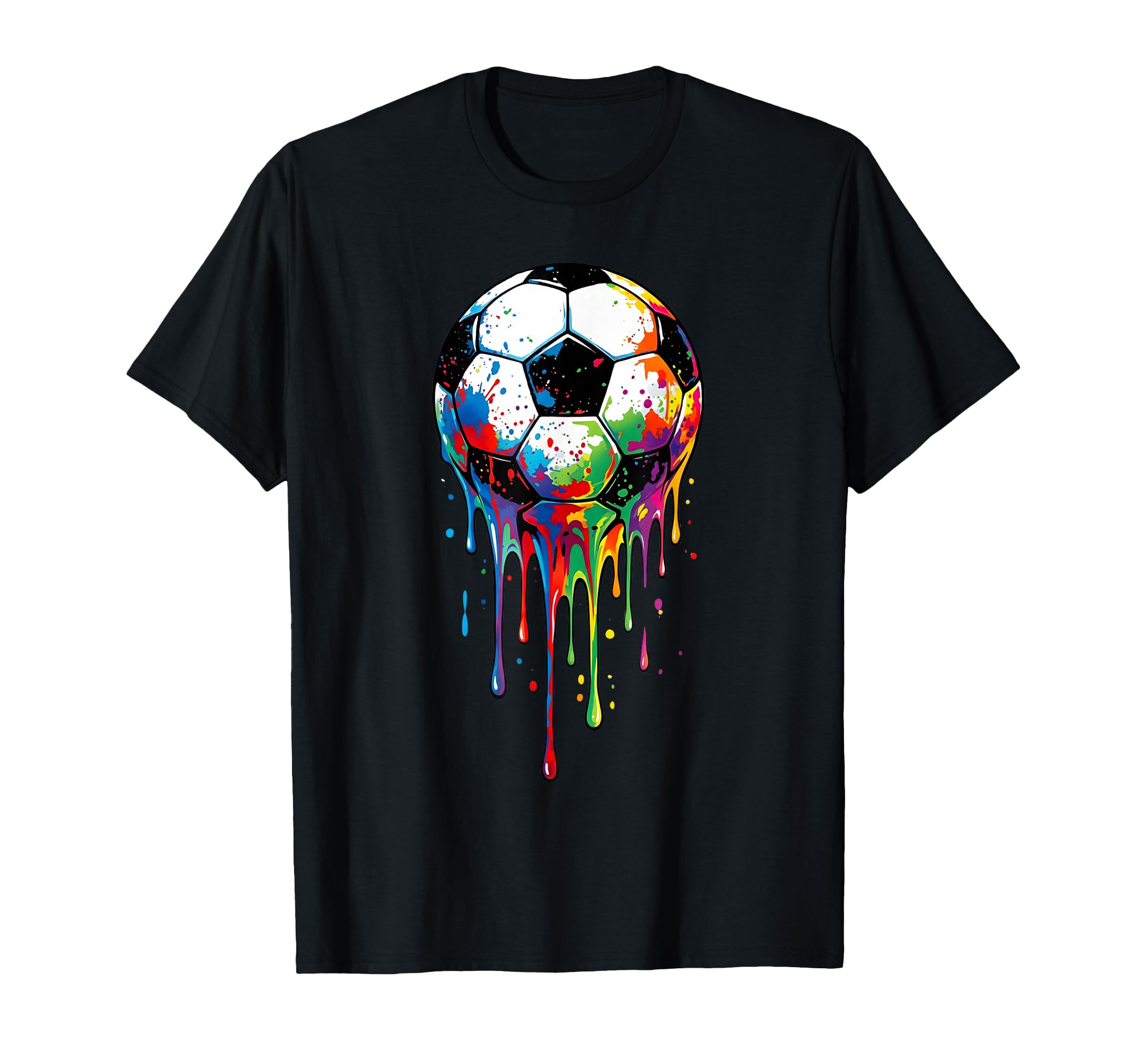 Dripping Soccer Drip Ice Cream Drip T-Shirt - Aesthetic Graphic Men Women
