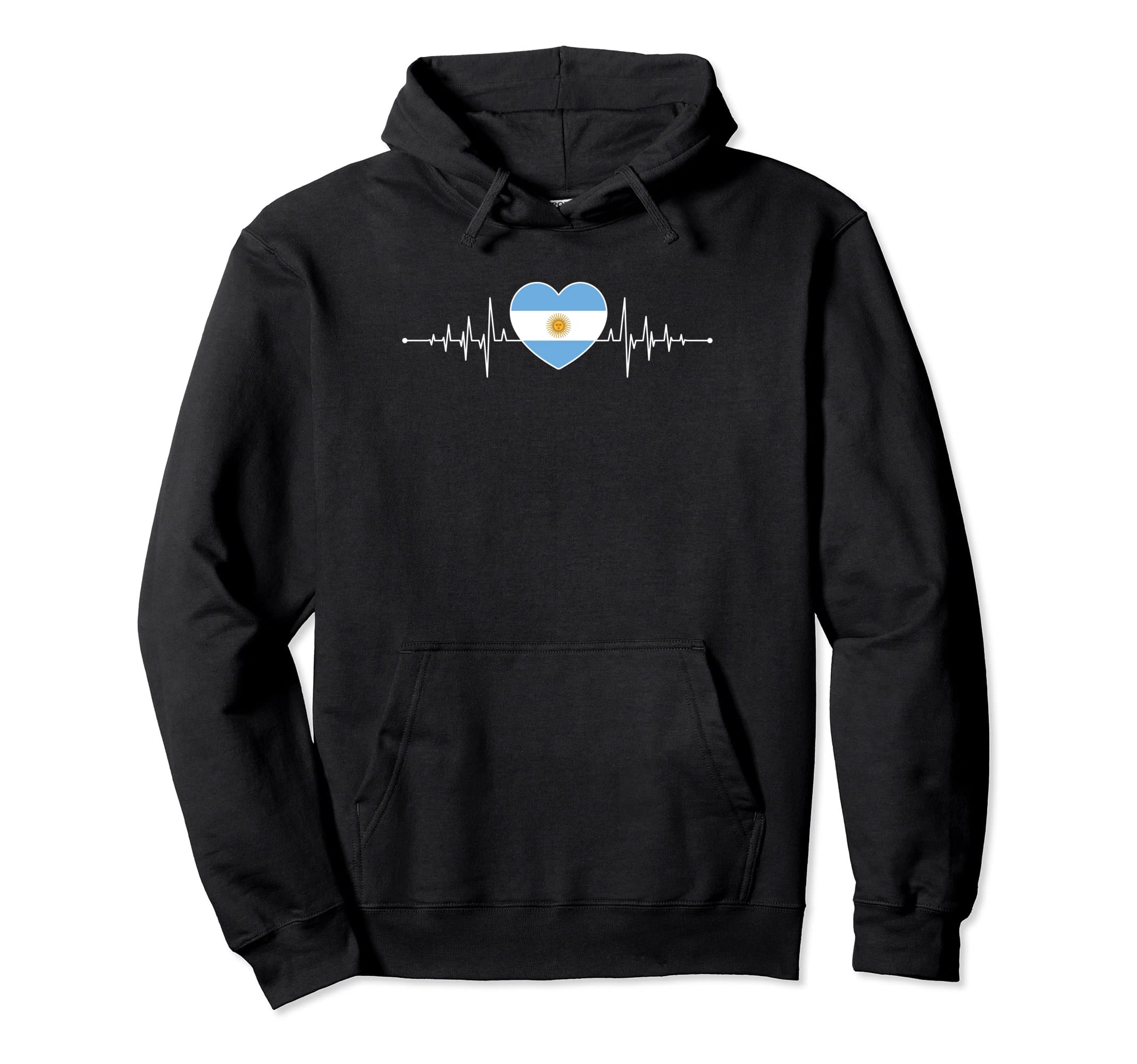 Argentina Heartbeat Argentinian Flag Hoodie - Streetwear Style Unisex