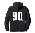 Number 90 Backside 80S 90S Team Jersey Hoodie - Trendy Graphic Unisex