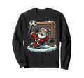 Santa Claus Soccer Goalie Sports Sweatshirt - Custom Art Print Men Women