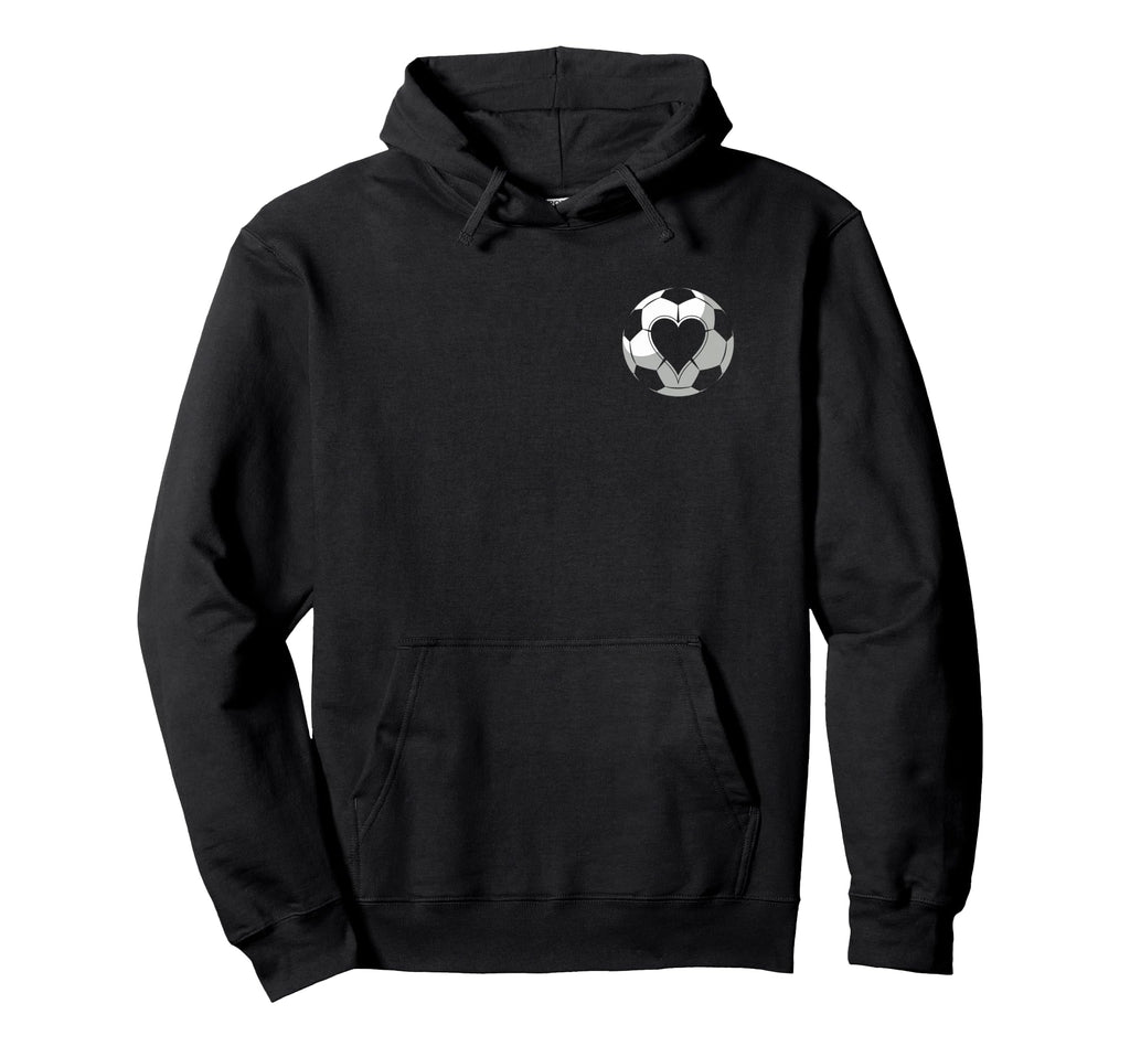 Soccer Love Heart Hoodie - Graphic Print Unisex