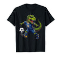 Funny Soccer Dinosaur Soccersaurus T Rex T-Shirt - Unique Graphic Unisex
