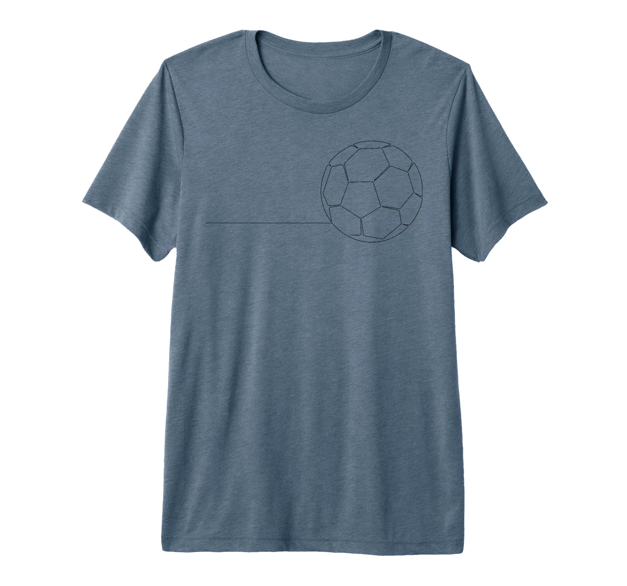 One Line Art Minimalist Soccer Coach T-Shirt - Trendy Graphic Men Women