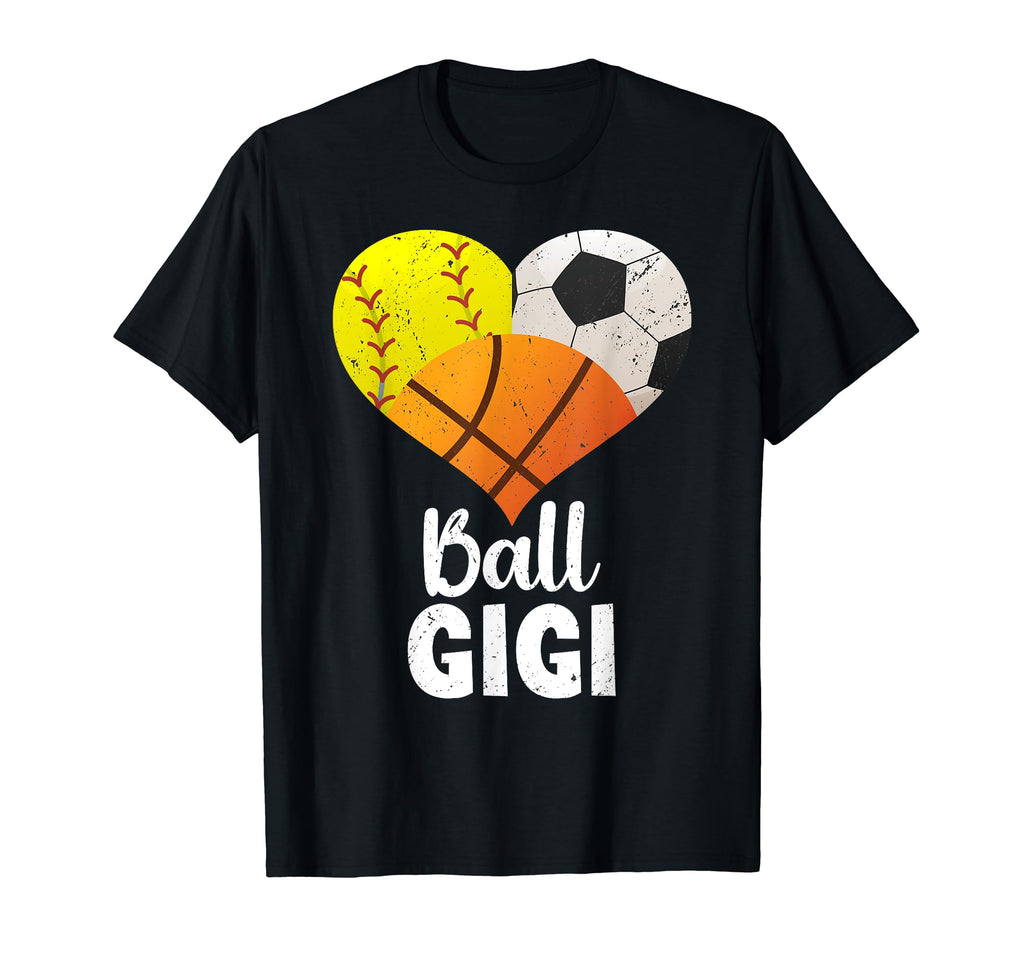 Ball Gigi Heart Softball Soccer T-Shirt - Casual Everyday Wear Men Women