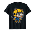 Kawaii Cat Ice Hockey Goalie T-Shirt - Unique Graphic for Adults
