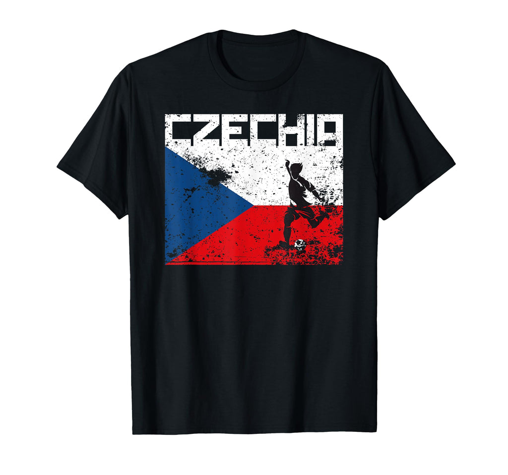Czech Republic Football Soccer Fan T-Shirt - Minimalist Print for Adults