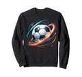 Soccer Ball Space Elements Soccer Sweatshirt - Unique Graphic for Adults