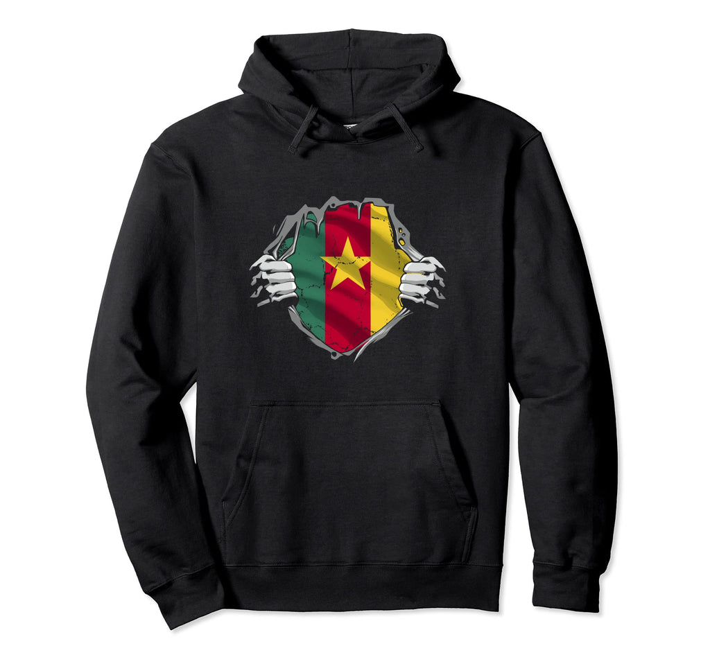 Cameroon Heritage Roots Flag Dna Hoodie - Streetwear Style Men Women