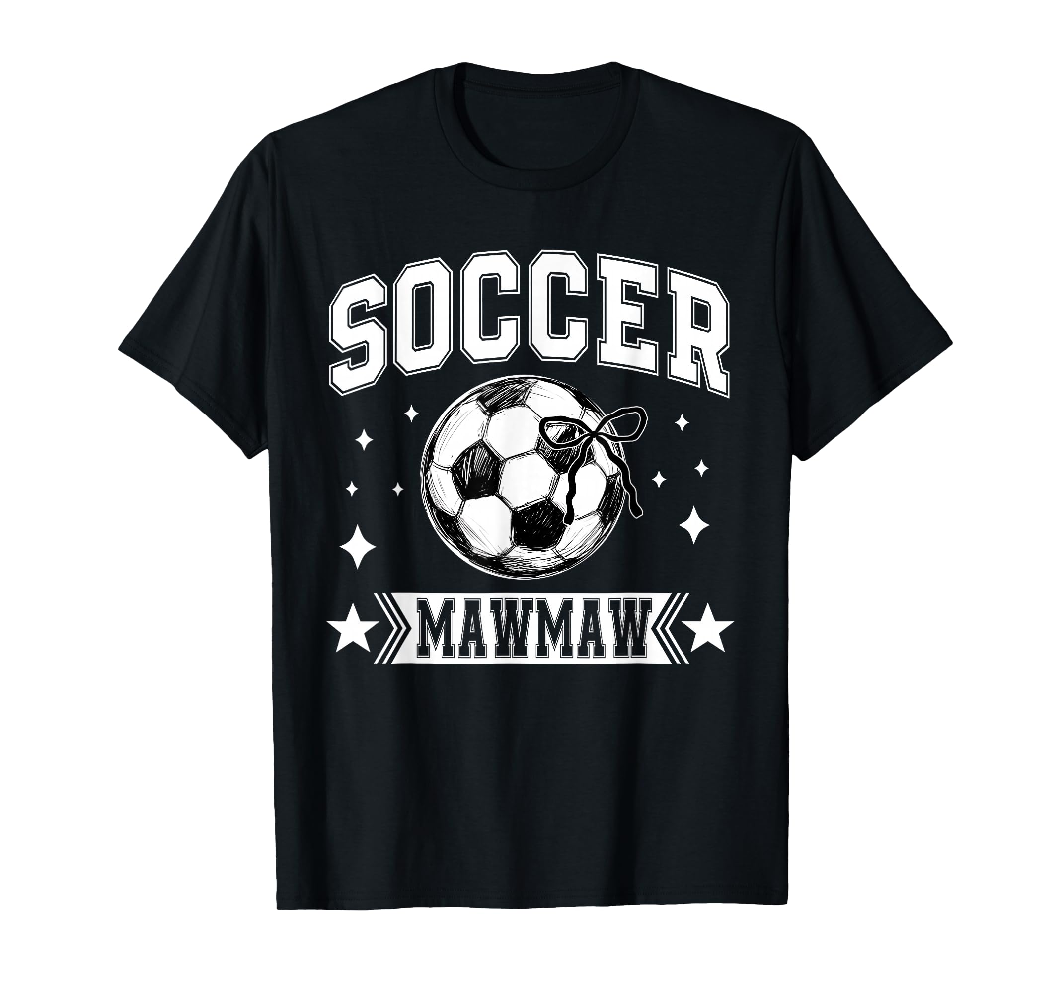 Coquette Bow Soccer Mawmaw Soccer T-Shirt - Casual Everyday Wear Unisex