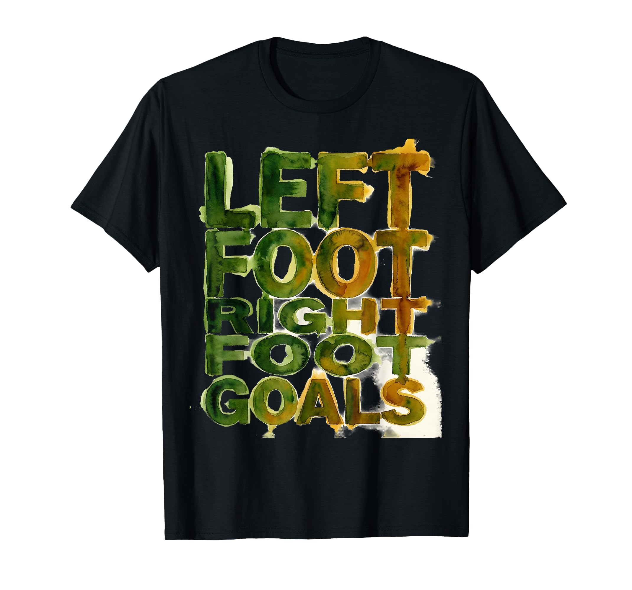 Left Foot Right Foot Goals Soccer T-Shirt - Minimalist Print Men Women