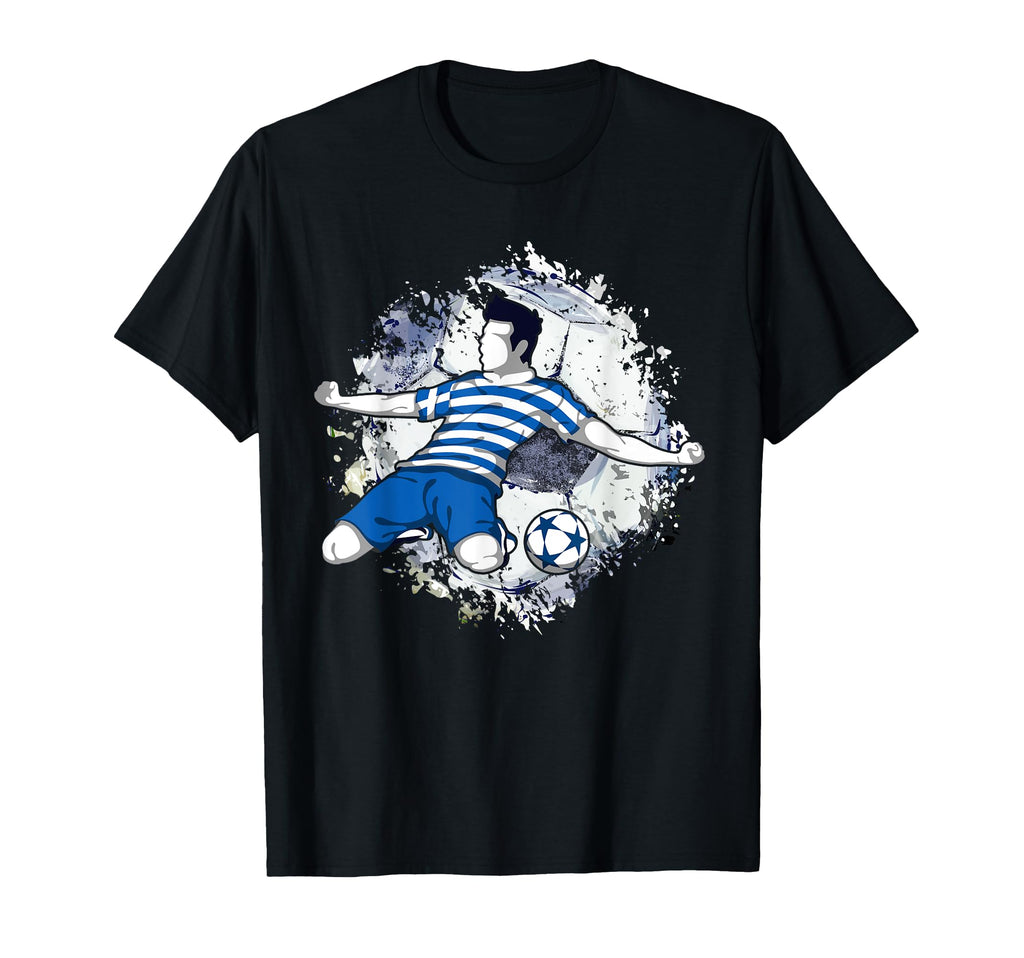 Greece Soccer Greek National Flag T-Shirt - Fun Novelty Design Unisex