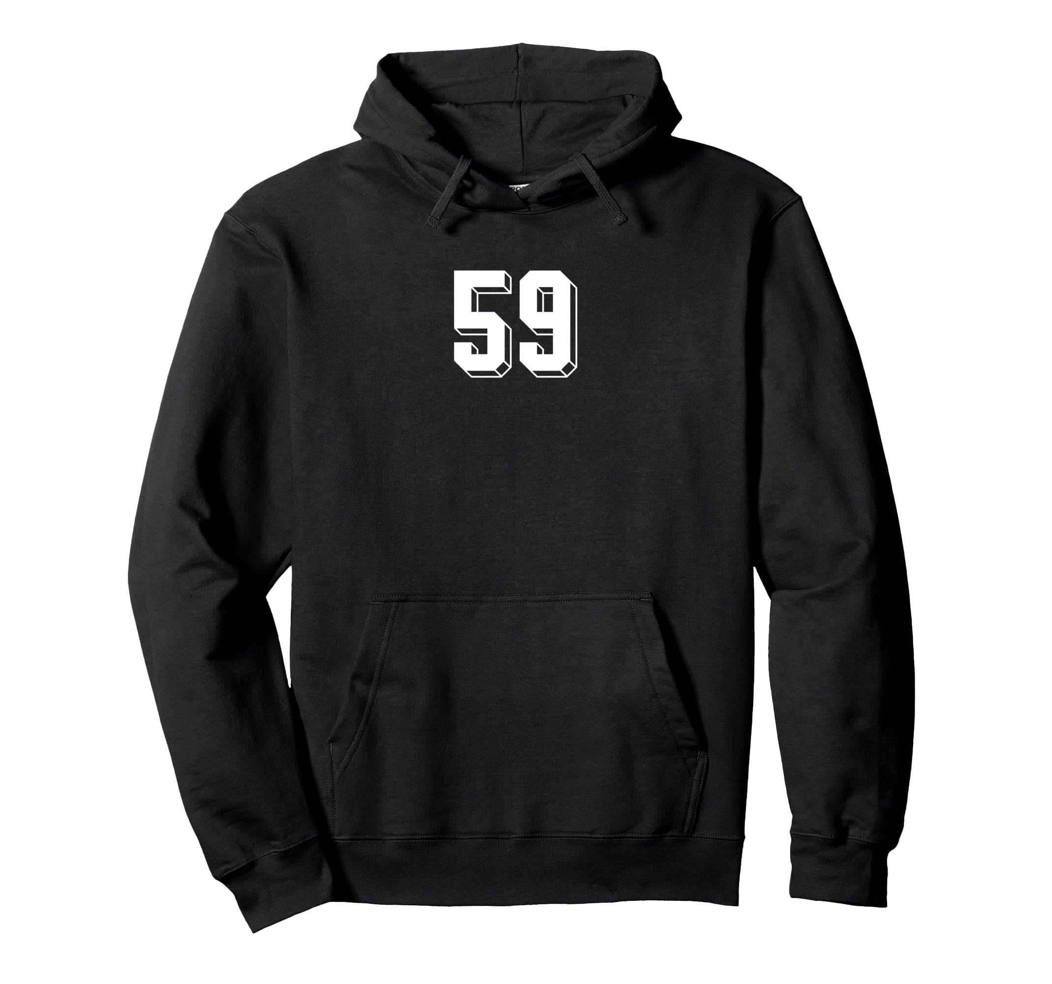 Number 59 80S 90S Soccer Team Jersey Numbered Hoodie - Graphic Print Unisex