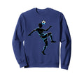 Soccer Player Juggling Ball Silhouette Sweatshirt - Minimalist Print Unisex