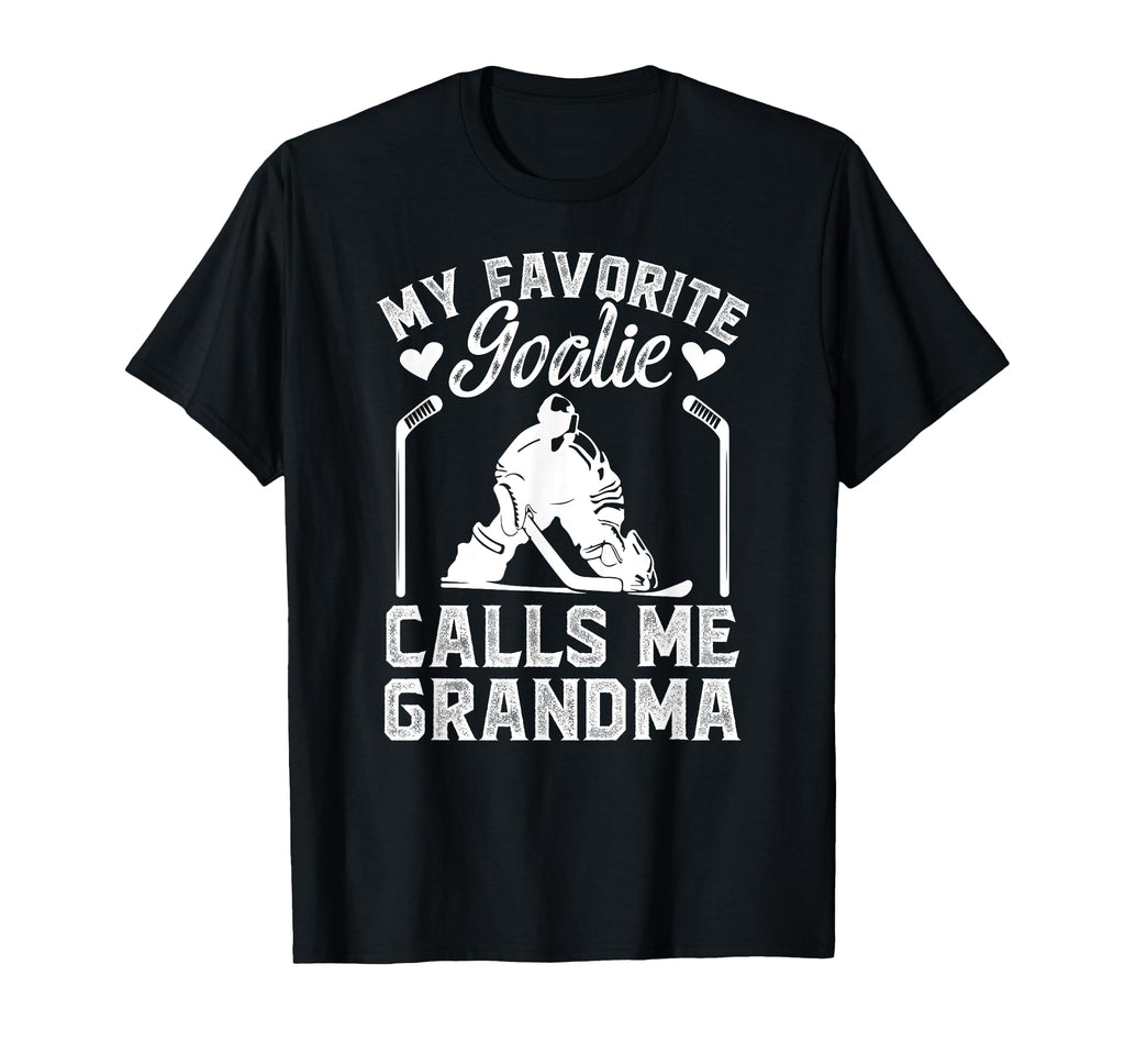 My Favorite Hockey Goalie Grandma T-Shirt - Novelty Apparel for Adults