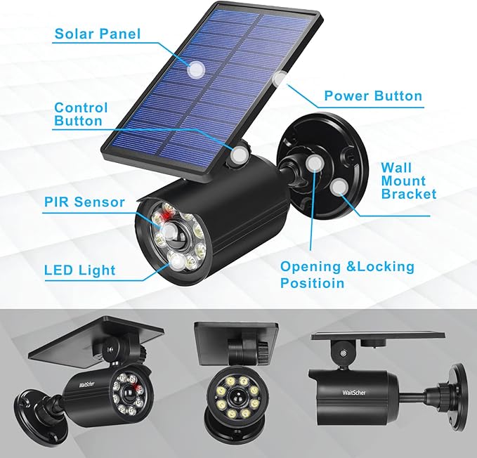 Solar Motion Lights Outdoor Waterproof 3600mAh Solar Security Flood Light for Outside Garden Driveway Path Deck Landscape Yard(2pack)