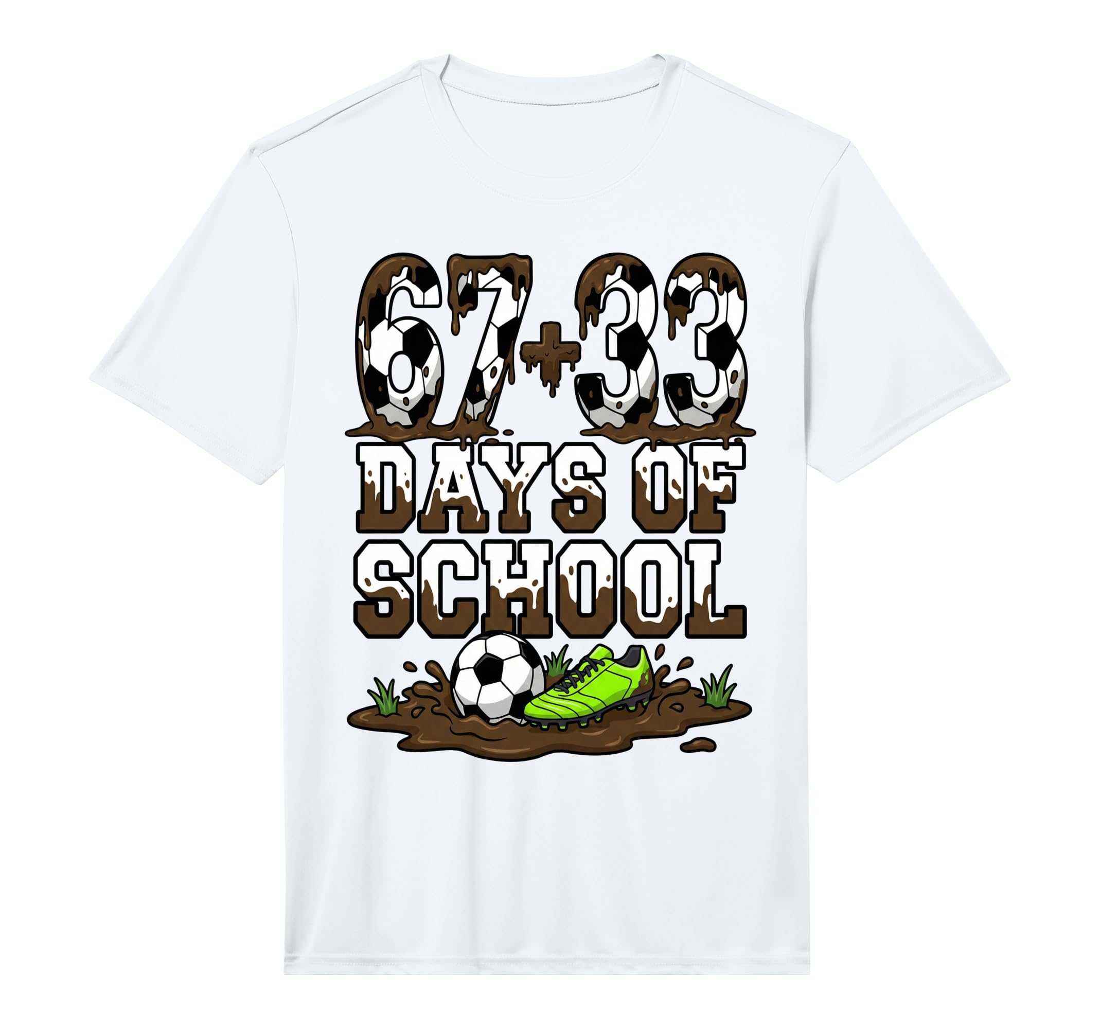 67 33 Days School Funny 100 Days School T-Shirt - Graphic Print Men Women