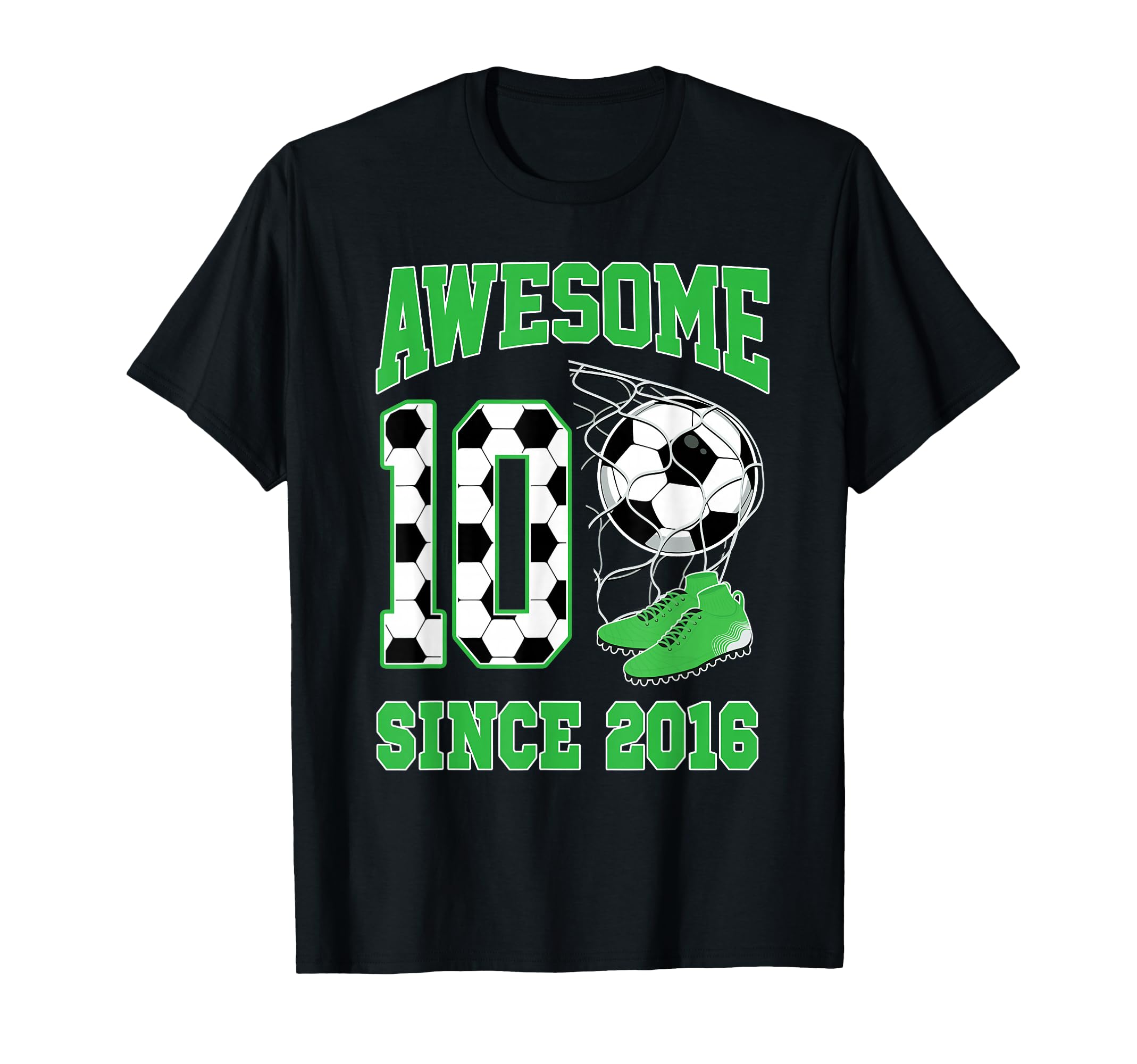 10 Year Old Awesome 10 Since 2016 T-Shirt - Novelty Apparel for Adults