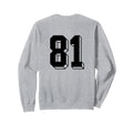 Number 81 Backside 80S 90S Sweatshirt - Casual Everyday Wear for Adults