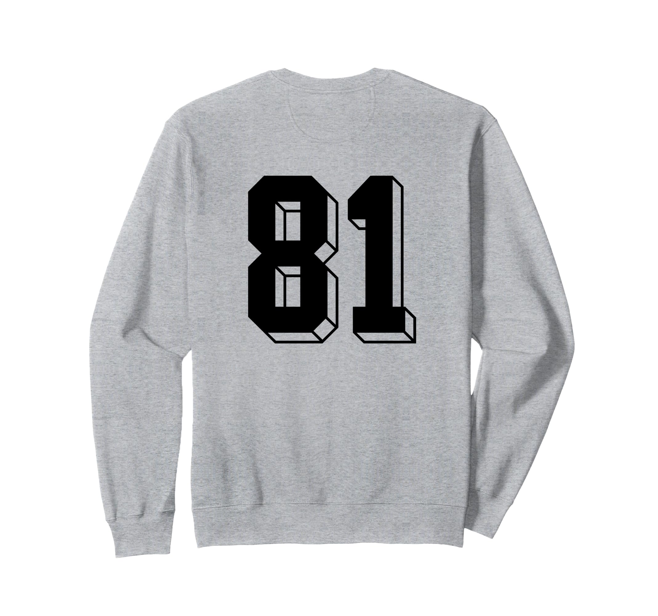 Number 81 Backside 80S 90S Sweatshirt - Casual Everyday Wear for Adults