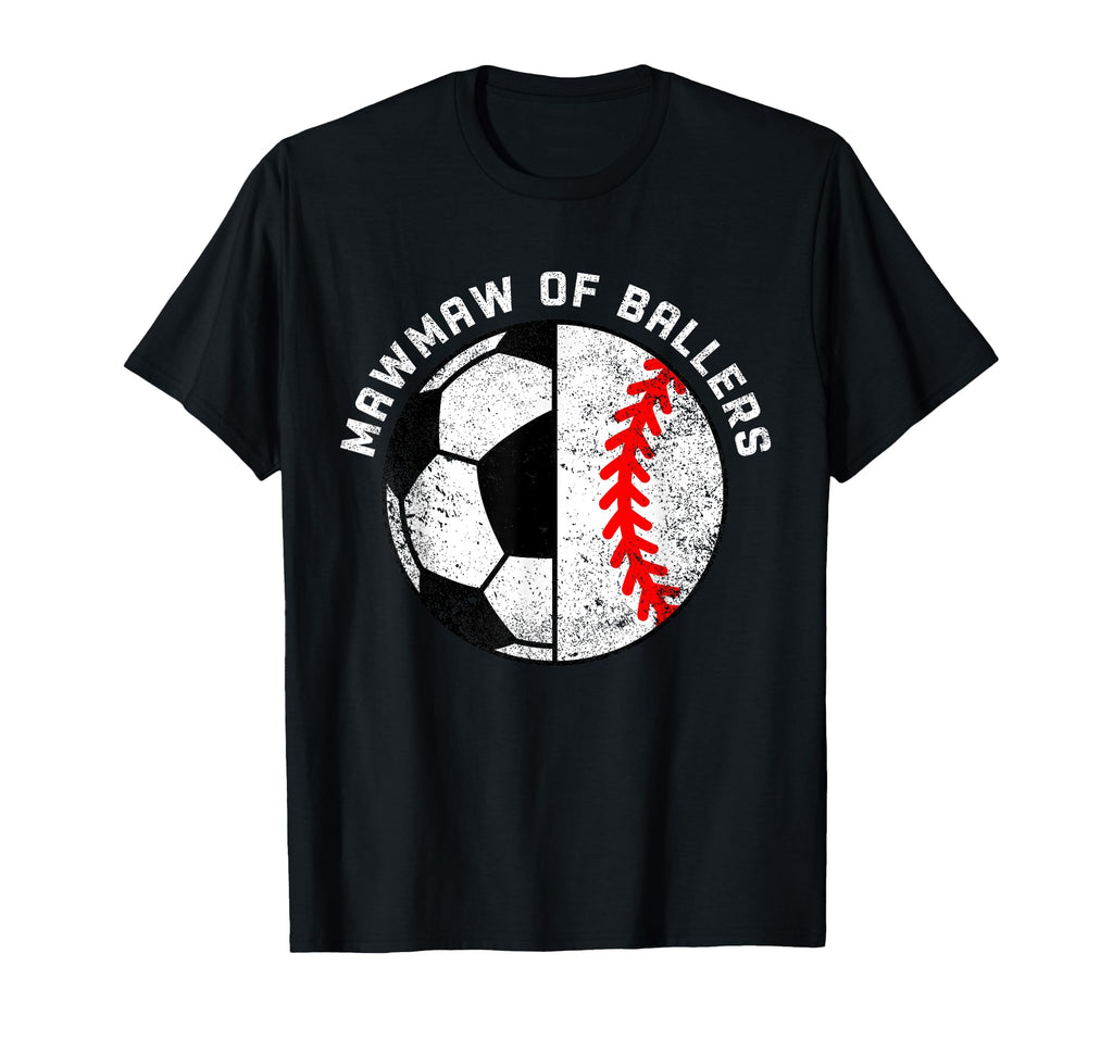 Mawmaw Ballers Funny Soccer Baseball T-Shirt - Trendy Graphic Men Women