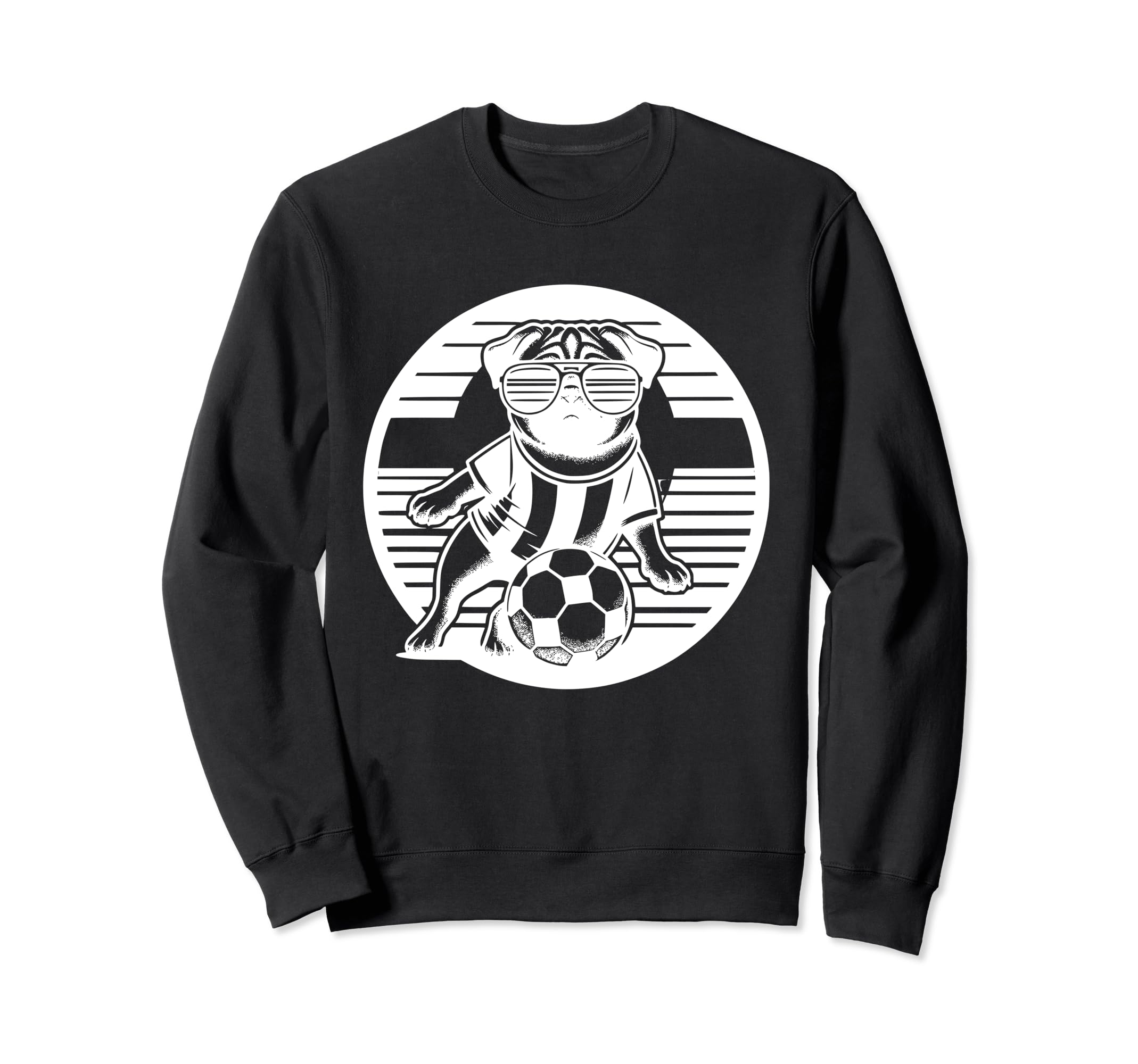 Pug Dog Soccer Player Champion Sweatshirt - Custom Art Print Men Women