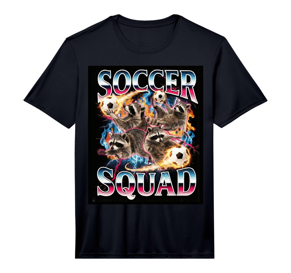 Soccer Squad Meme Ironic Trash Panda T-Shirt - Minimalist Print Unisex