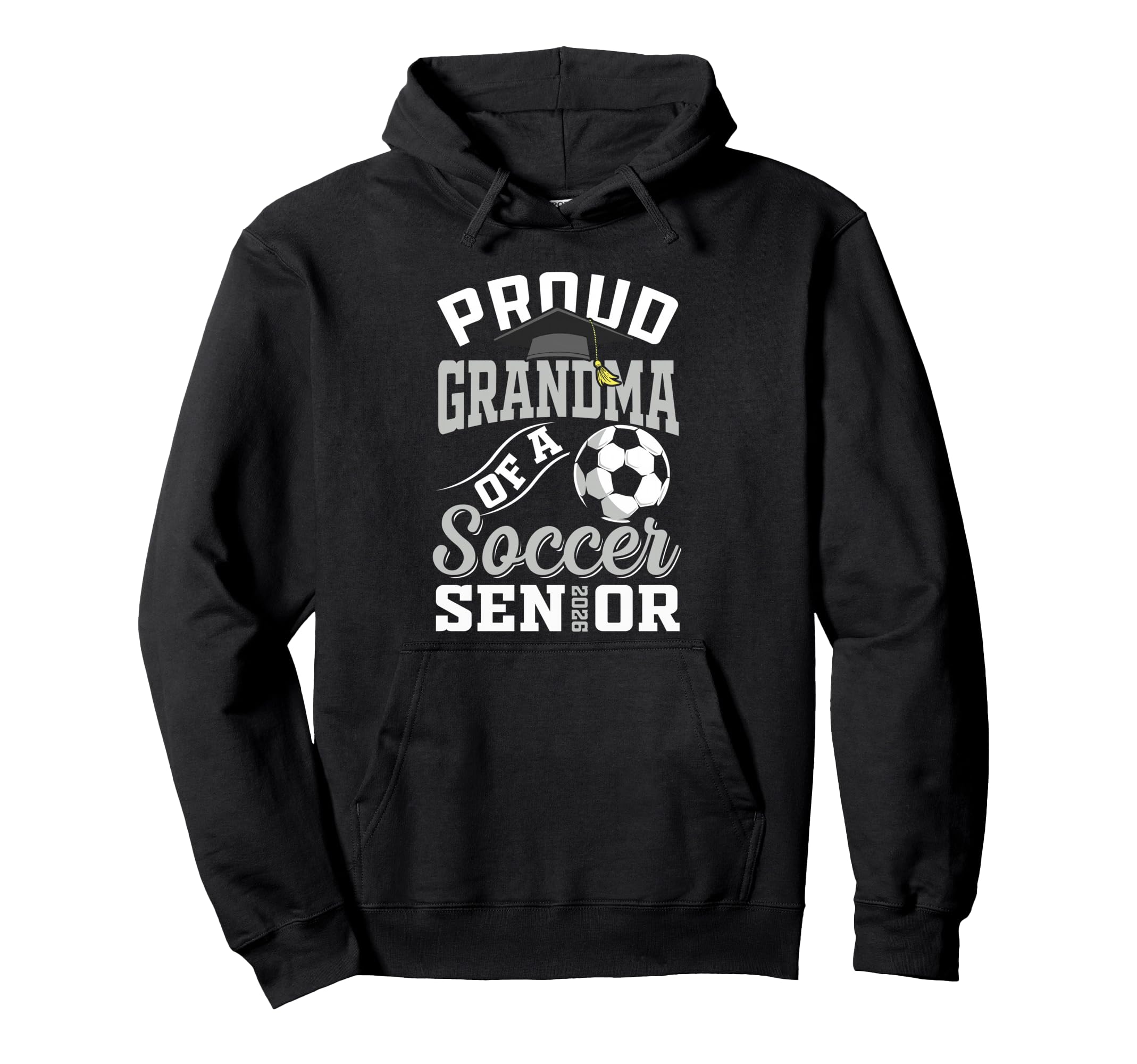 Proud Grandma Soccer Senior Class 2026 Hoodie - Minimalist Print Men Women