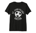 St John Island Soccer Distressed T-Shirt - Aesthetic Graphic for Adults