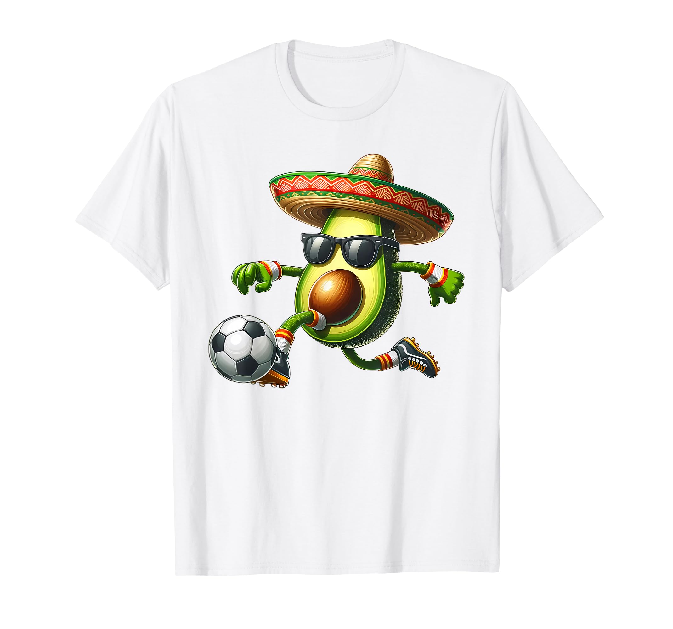 Cinco De Mayo Soccer Lovers Sombrero T-Shirt - Novelty Apparel for Adults