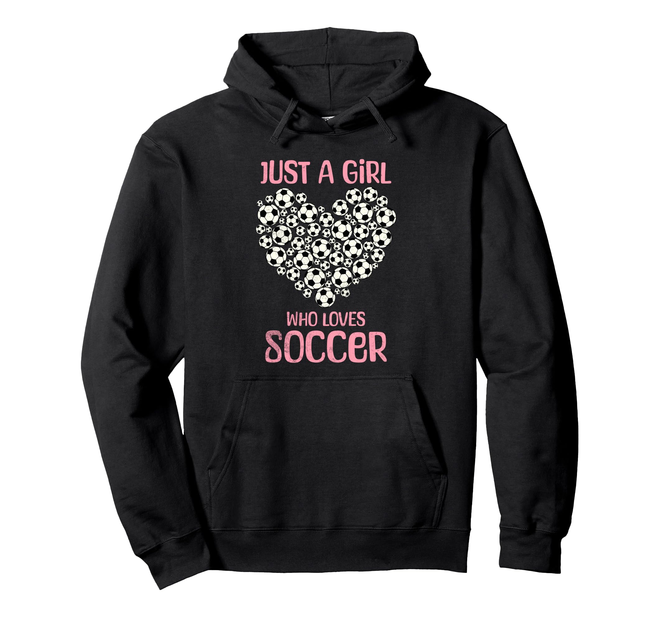 Just Who Loves Soccer Heart Womens Hoodie - Graphic Print for Adults
