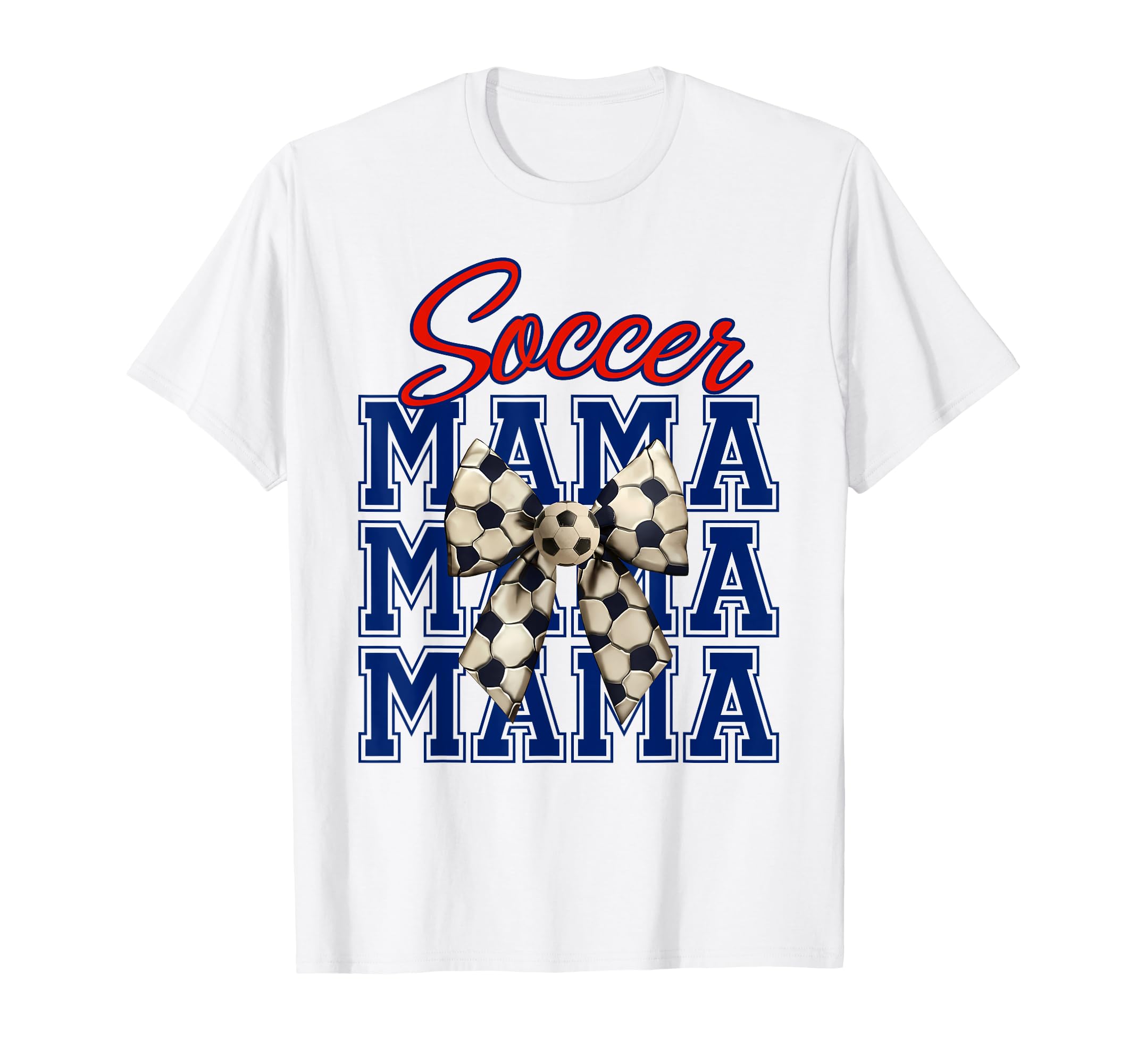 Soccer Mama Coquette Bow Aesthetic T-Shirt - Minimalist Print for Adults