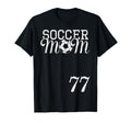 Soccer Mom Jersey Number 77 Favorite T-Shirt - Minimalist Print Unisex