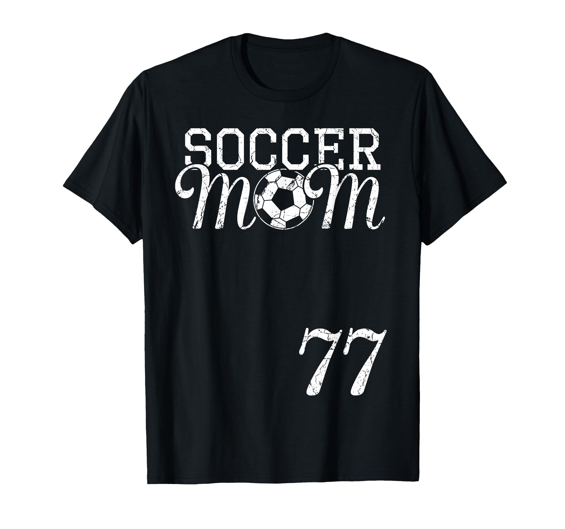 Soccer Mom Jersey Number 77 Favorite T-Shirt - Minimalist Print Unisex