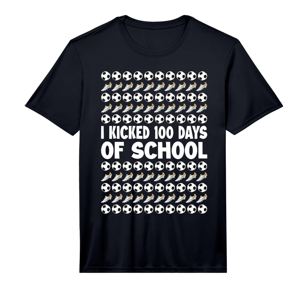 I Kicked 100 Days School Soccer T-Shirt - Minimalist Print Men Women