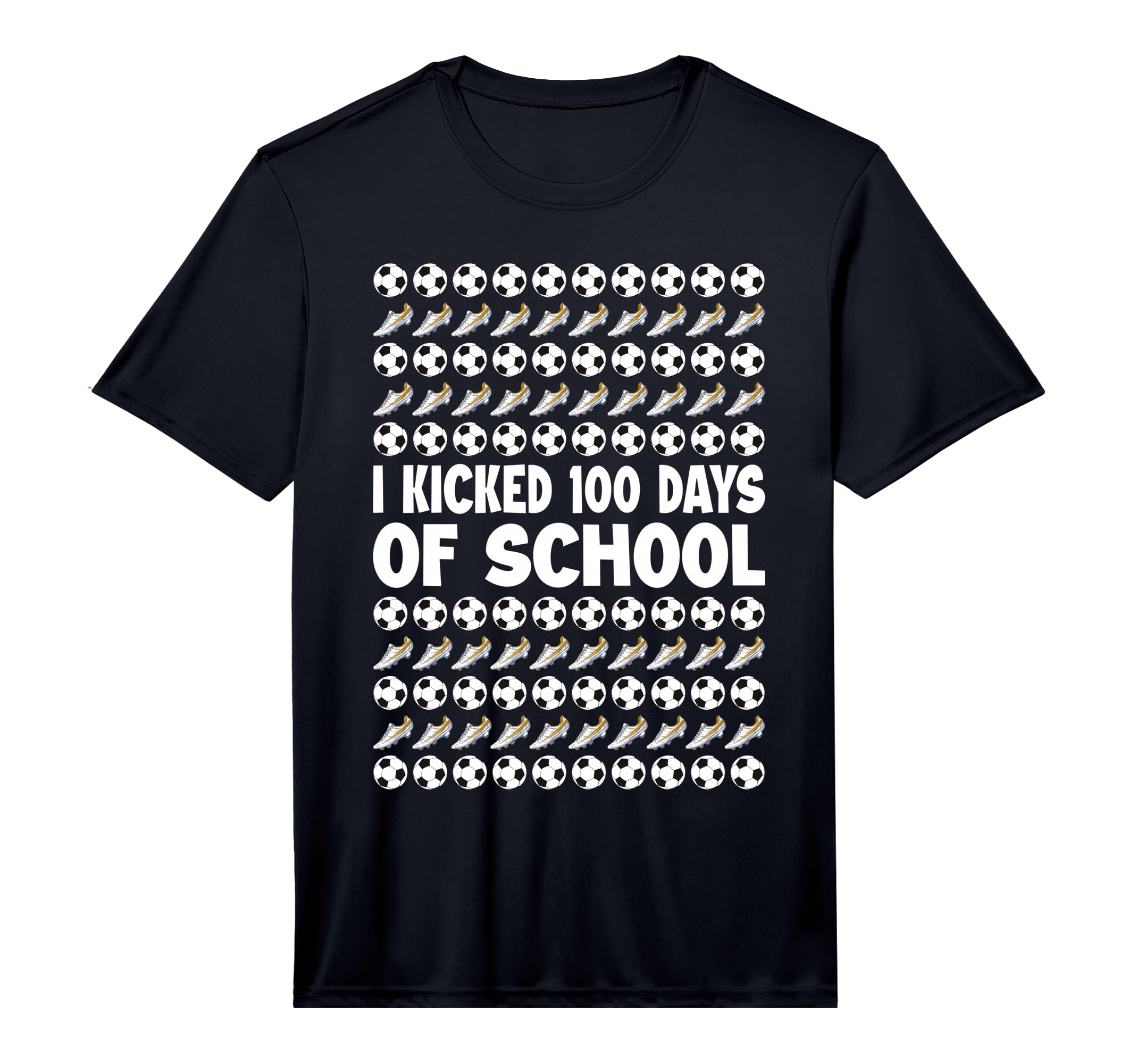 I Kicked 100 Days School Soccer T-Shirt - Minimalist Print Men Women