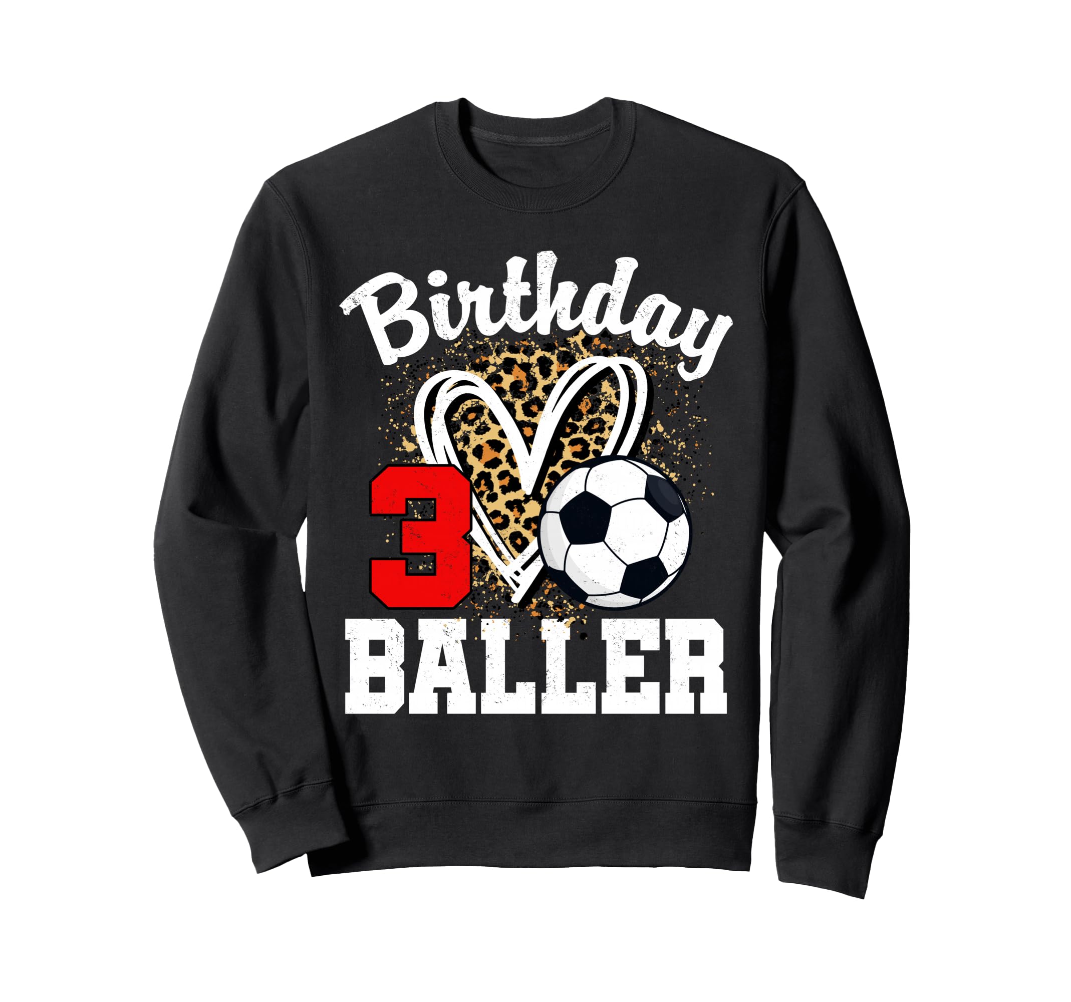 3Rd Birthday Baller 3 Year Old Sweatshirt - Unique Graphic Men Women