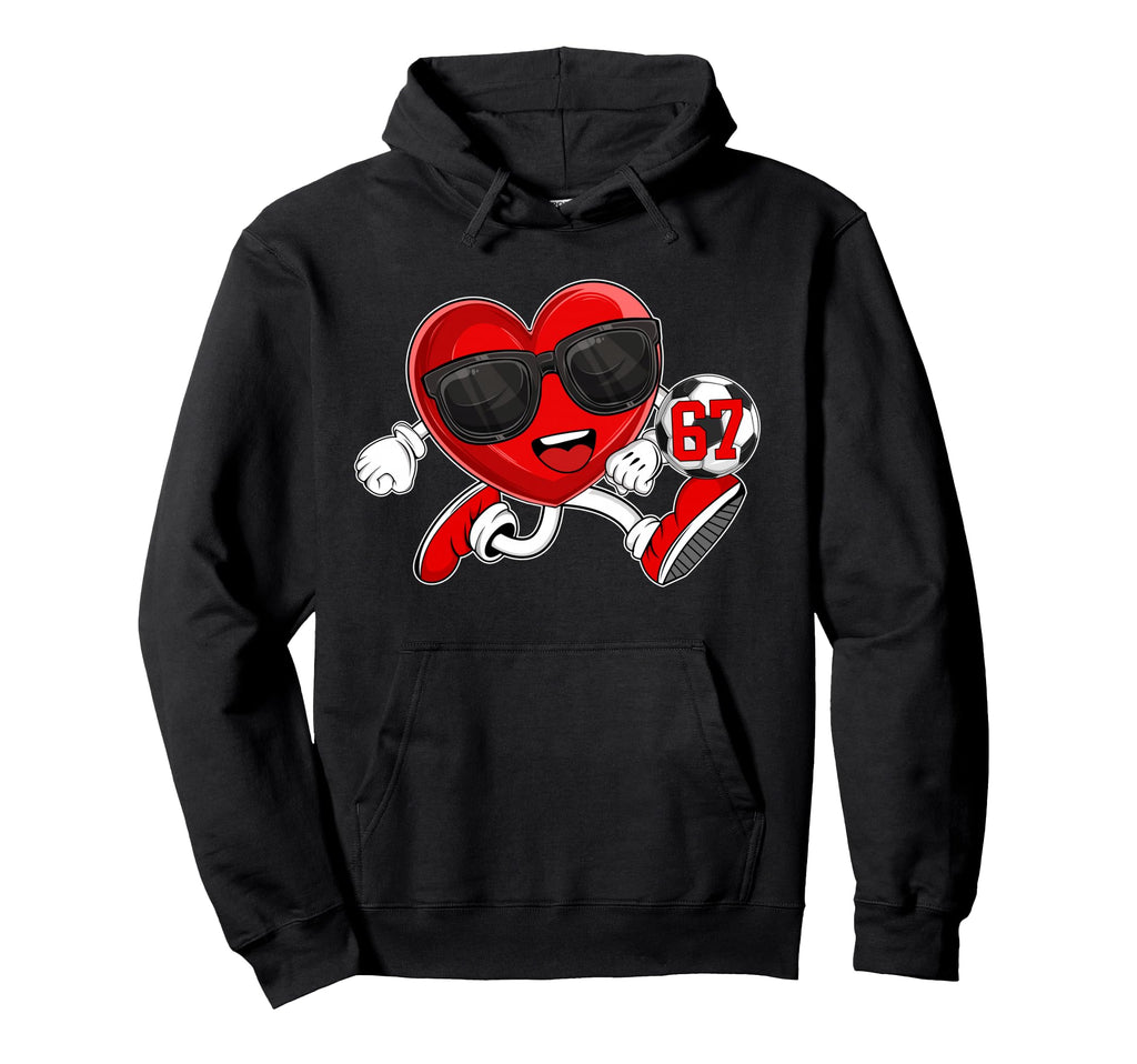 Valentines Day Six Seven Soccer 6 7 Meme Hoodie - Trendy Graphic Men Women