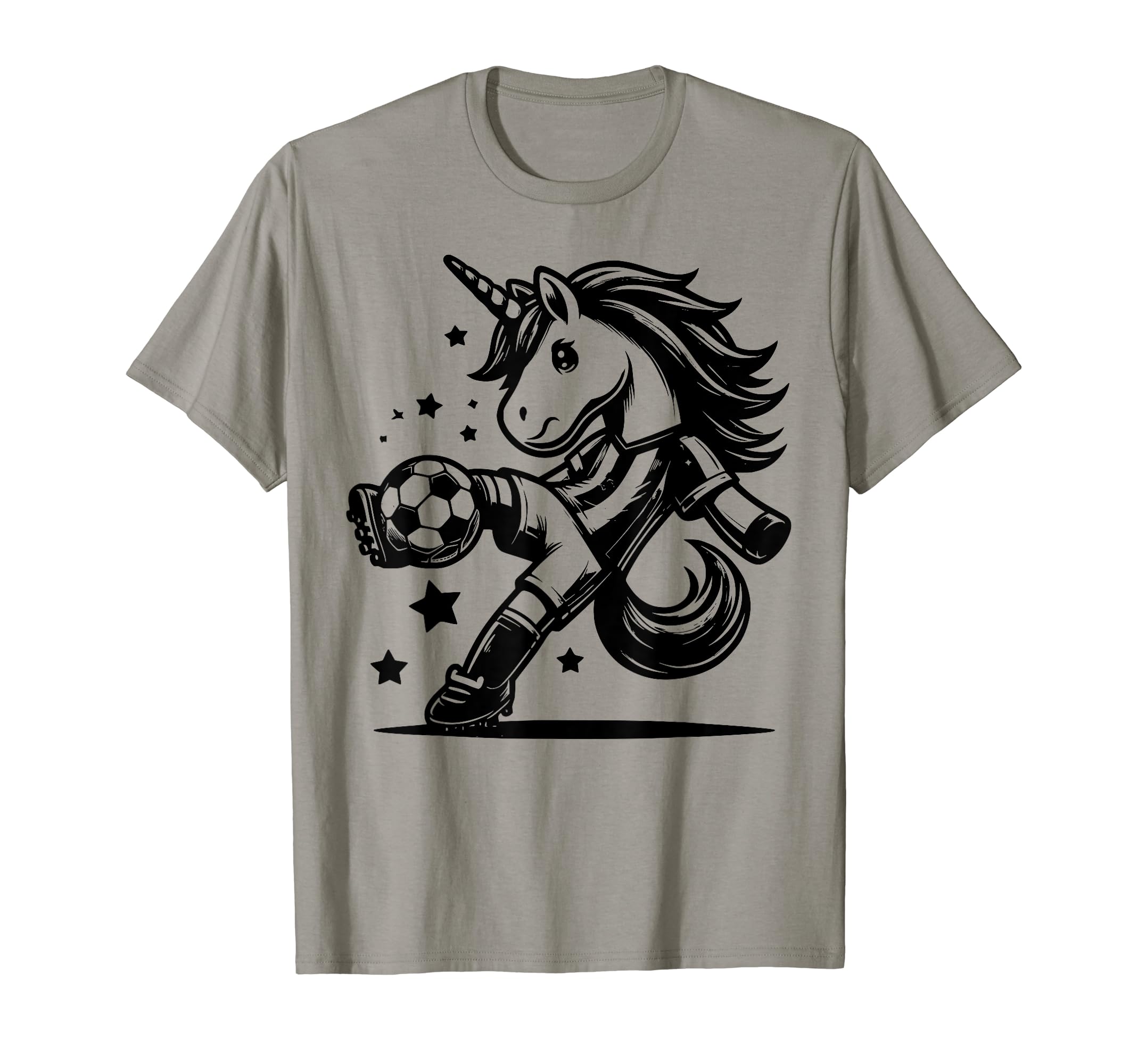 Footballer Unicorn Fans Soccer Team T-Shirt - Trendy Graphic Men Women