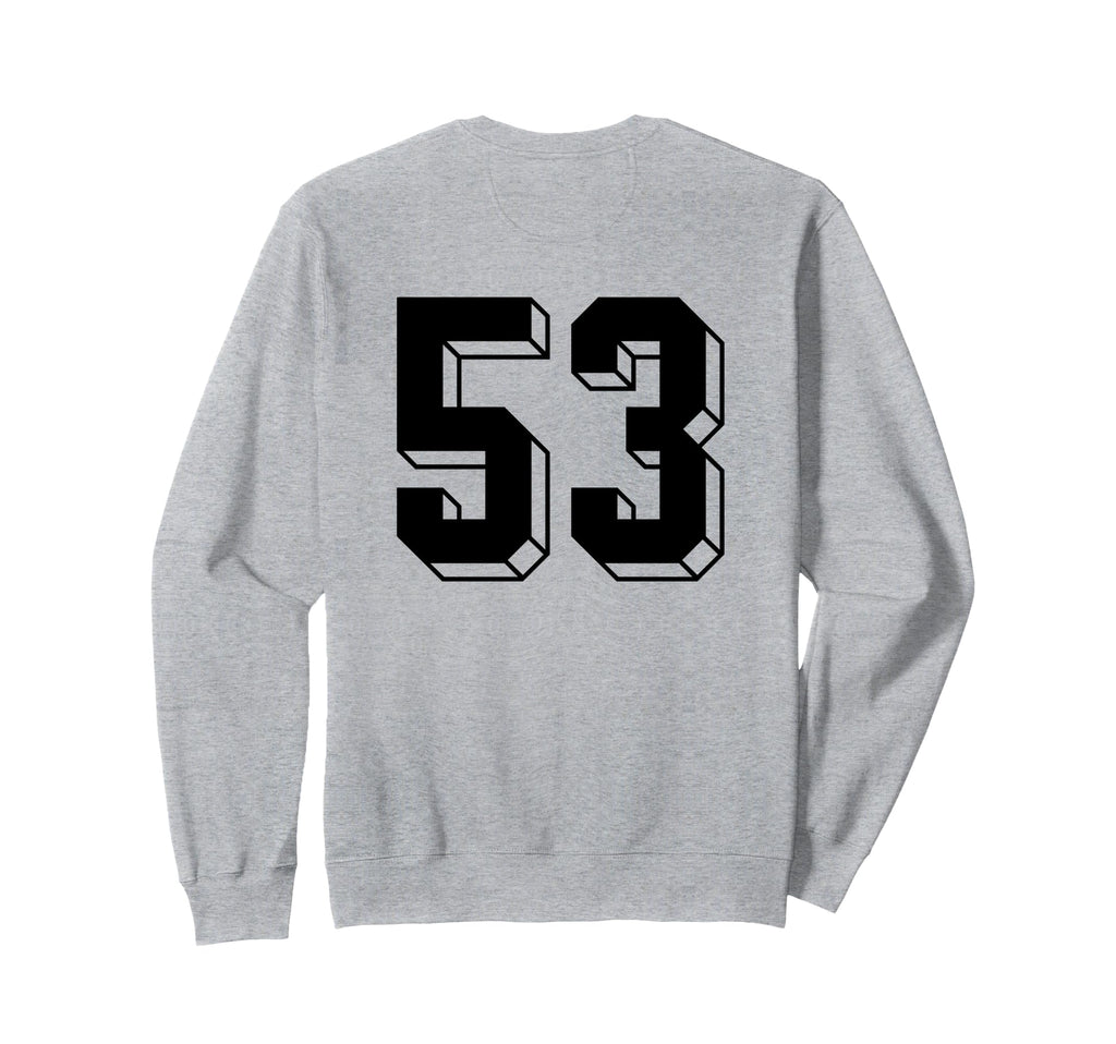 Number 53 Backside 80S 90S Team Sweatshirt - Unique Graphic Men Women