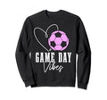 Soccer Player Game Day Vibes Coach Sweatshirt - Custom Art Print Unisex