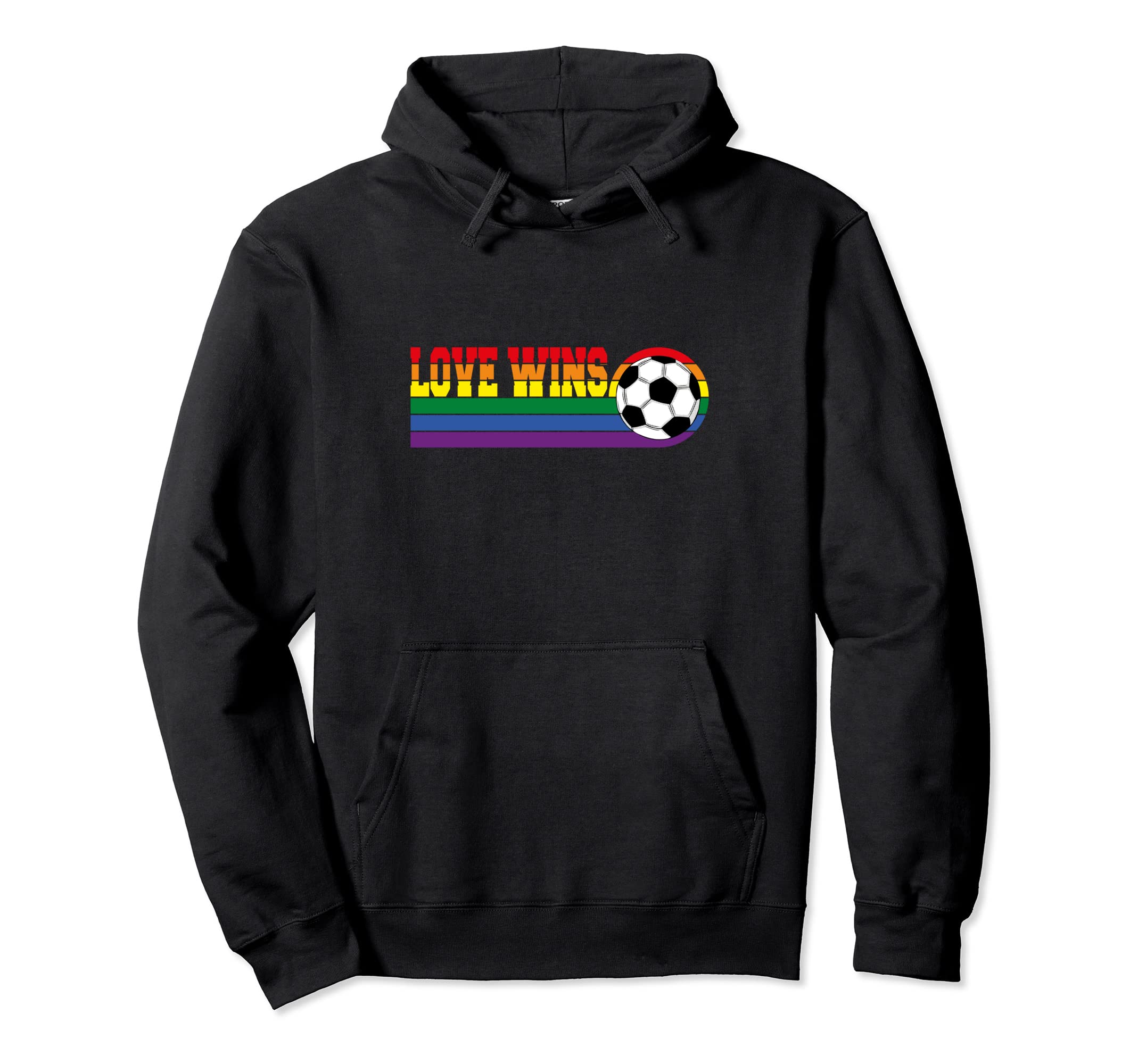 Lgbtq Love Wins Soccer Hoodie - Casual Everyday Wear for Adults