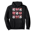 Coquette Bow Soccer Mom Family Sports Hoodie - Minimalist Print for Adults