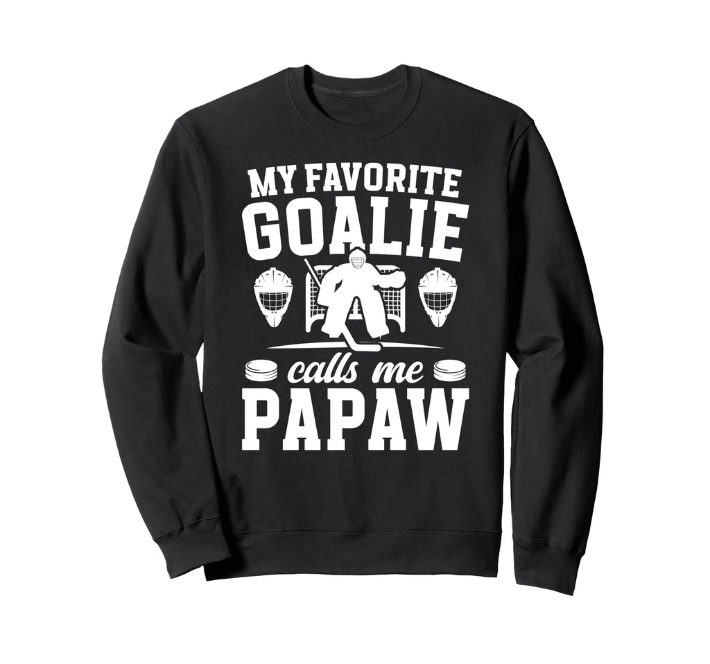 Proud Hockey Goalie Papaw Ice Hockey Sweatshirt - Streetwear Style Unisex