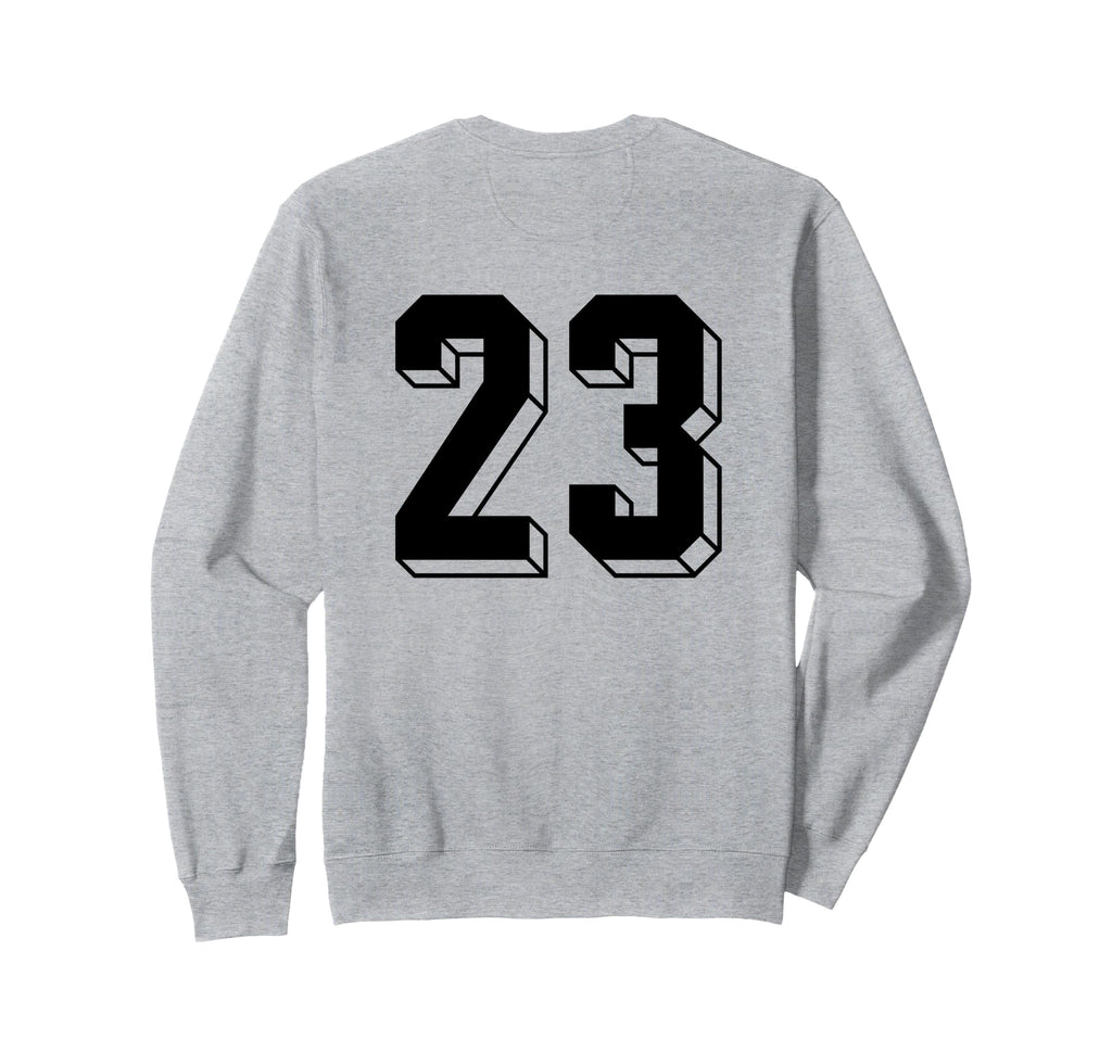 Number 23 Backside 80S 90S Team Sweatshirt - Streetwear Style Unisex