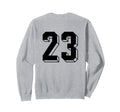 Number 23 Backside 80S 90S Team Sweatshirt - Streetwear Style Unisex