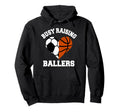 Busy Raising Ballers Soccer Basketball Hoodie - Trendy Graphic Unisex